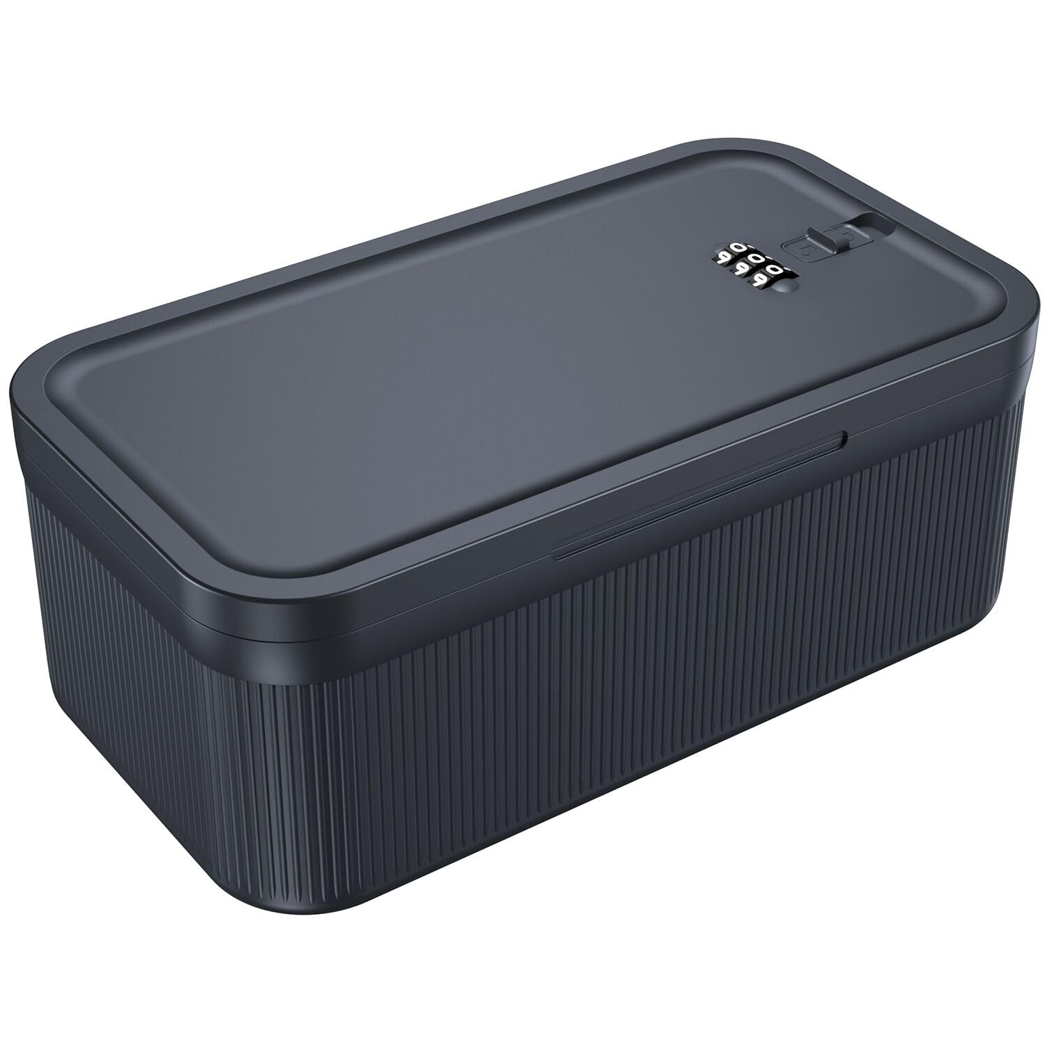 Photo 1 of ySky Lockable Storage Box with Combination Code - Secure Medicine Safe box, Phone Jail & Snack Container for Refrigerator, Home, Office, Travel - Durable Multi-Purpose Lock Box (Navy)