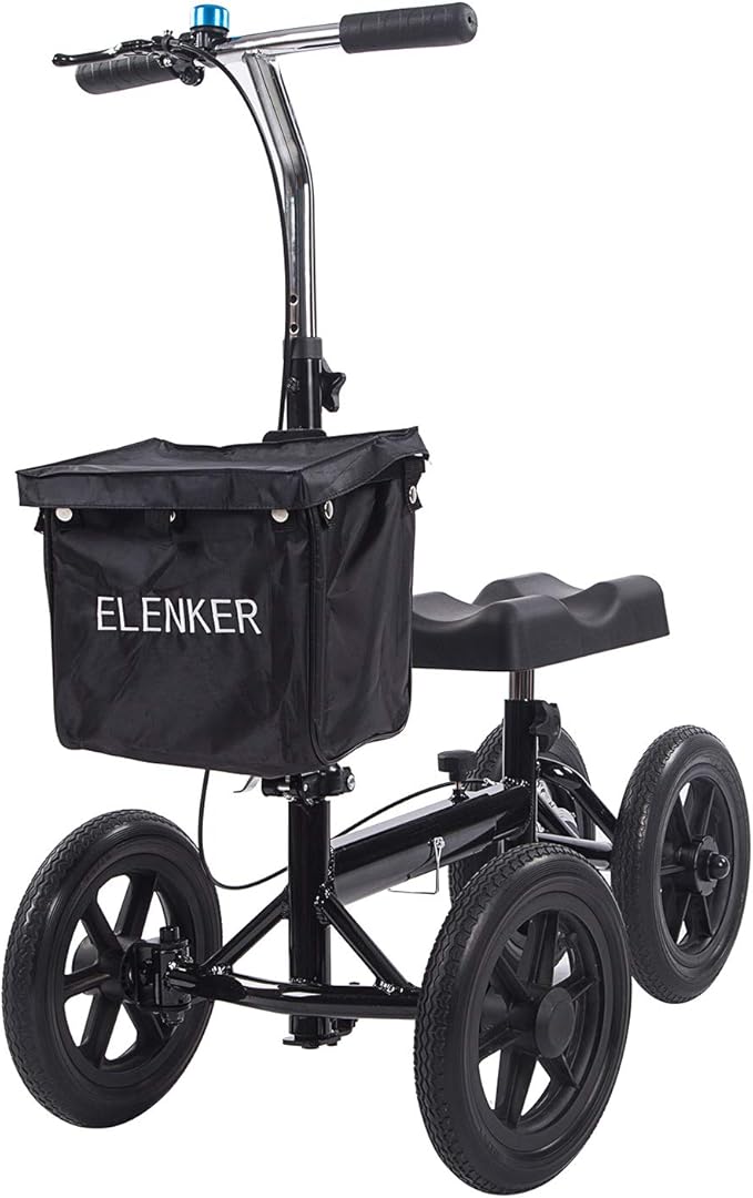 ELENKER All Terrain Steerable Knee Scooter Knee Walker
