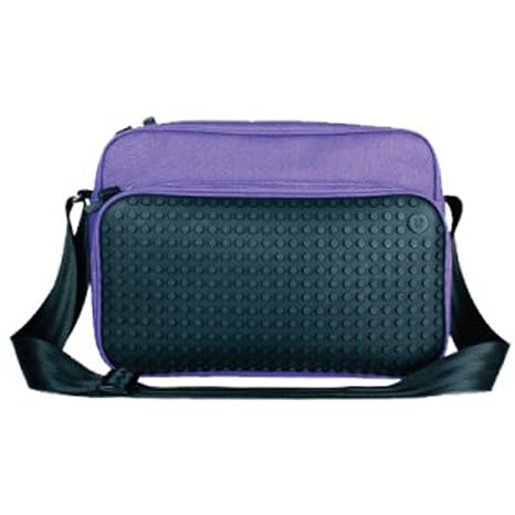 Upixel Pixelbag Umhängetasche Notebooktasche lila/schwarz