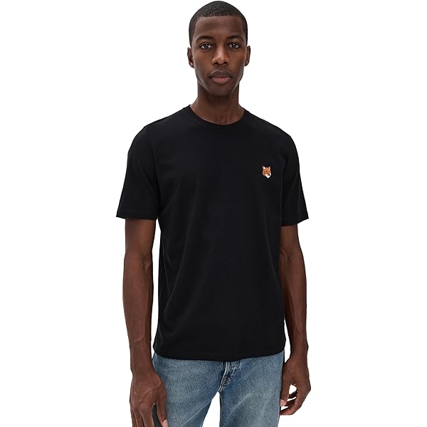 Amazon.com: Maison Kitsuné Men's Fox Head Patch Regular T-Shirt