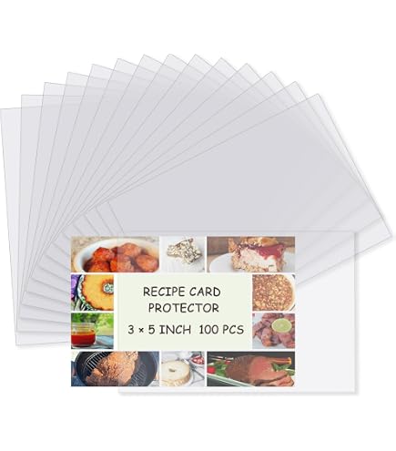 recipe card sleeves 3x5 Amazon.com: Clear 3x5 Inch Recipe Card Cover,Index Card Sleeve,100 Pack Recipe  Card Protector (3x5 Inches) : Home & Kitchen
