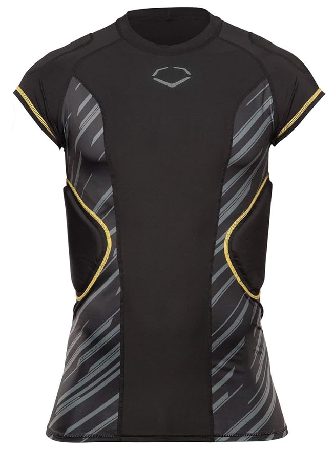 EvoShield Youth EVOPRO Rib Football Shirt Black/SilverS