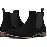 Rollda Mens Chelsea Boots, Suede Casual Ankle Boots, Dress Boots Elastic Slip on Boots for Men