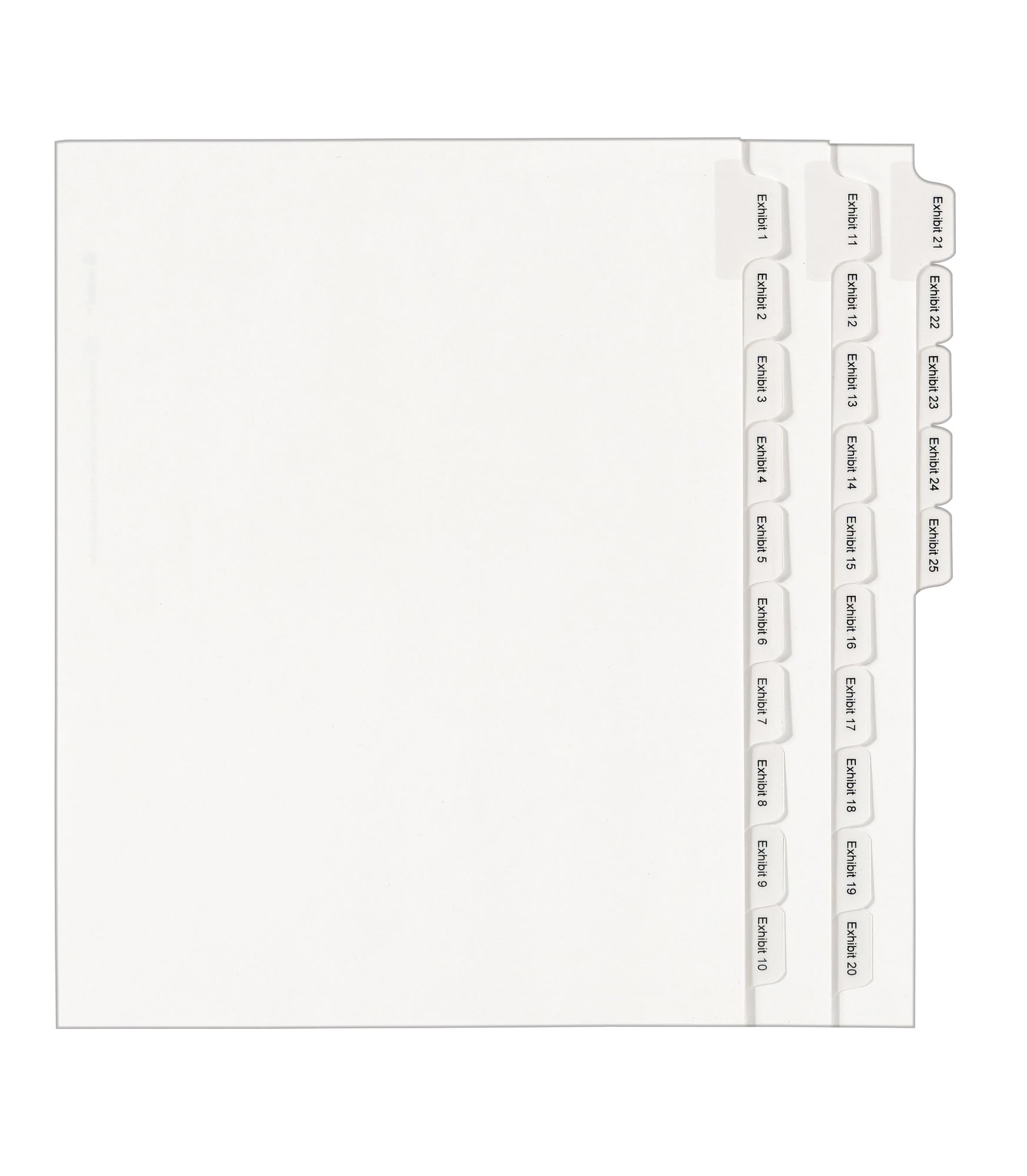 Photo 1 of ***** 2 pack***//Avery Collated Legal Exhibit Dividers, Allstate Style, Exhibit 1-25, Side Tab, 8.5 x 11 inches, 1 Set (82106)