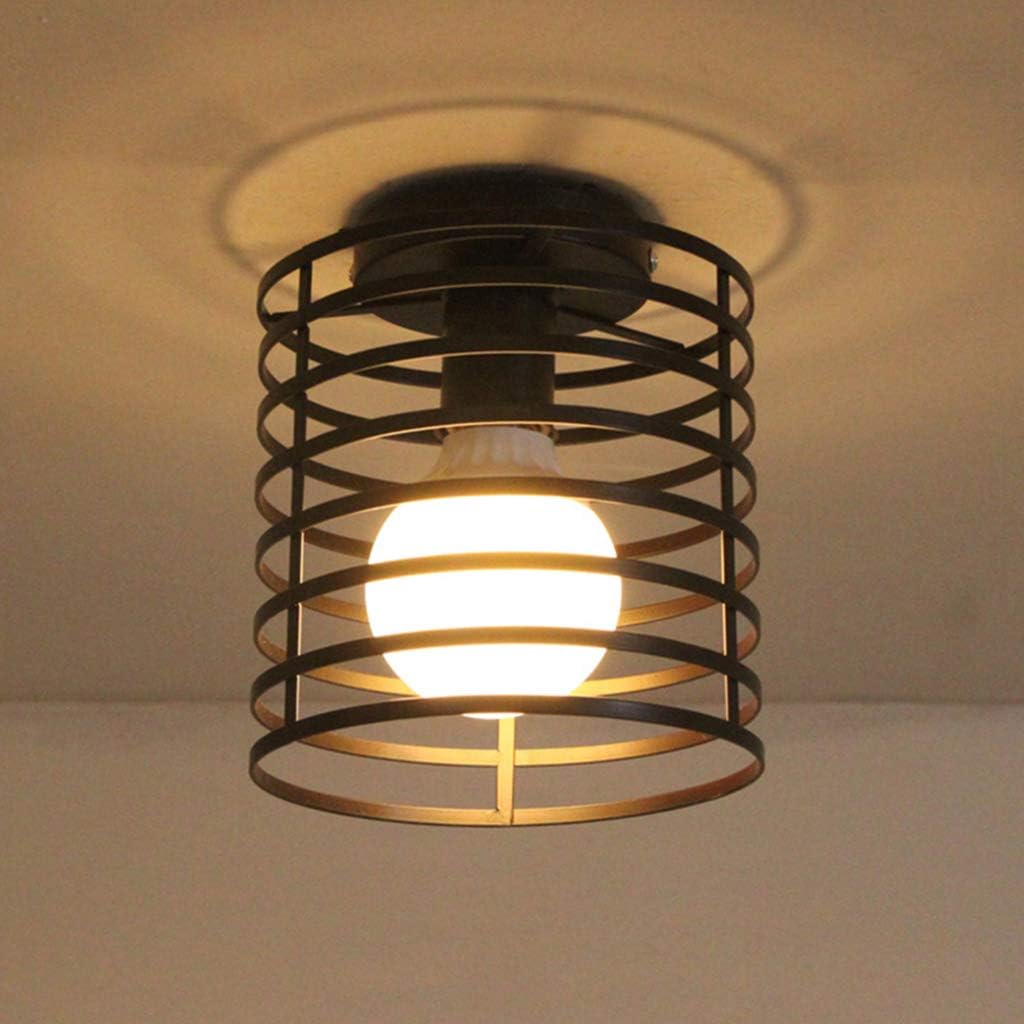 Bitubitu Wrought Iron Ceiling Light Retro Rustic Hanging Lamp Iron