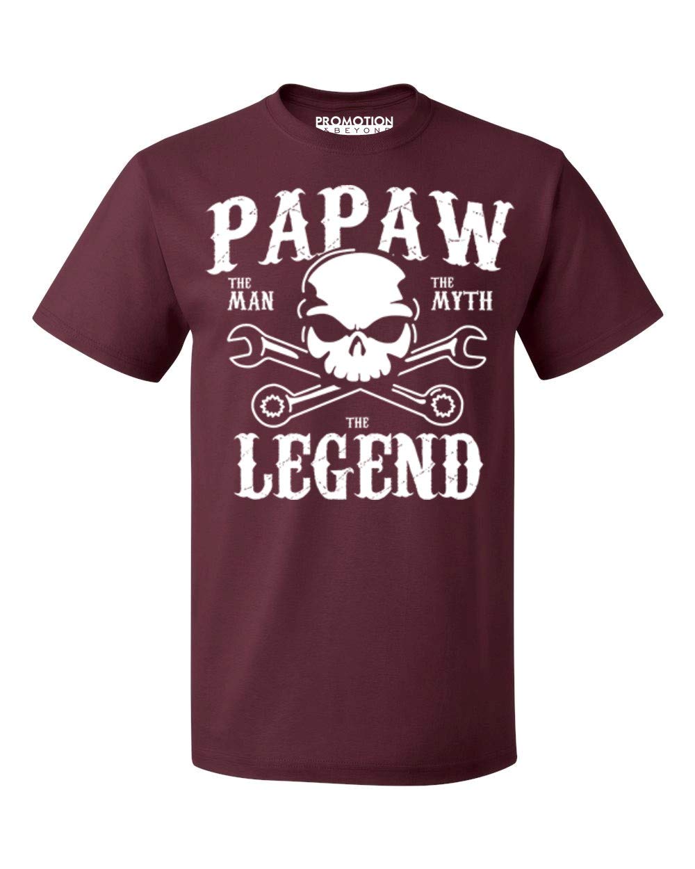 Promotion & Beyond Papaw The Man The Myth The Legend Skull Mechanic T-shirt