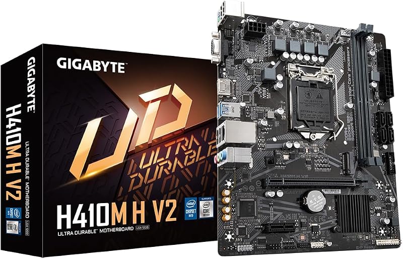 Gigabyte H410M H V2 Motherboard Intel 10th Gen DDR4 M.2 GbE LAN USB 3.2