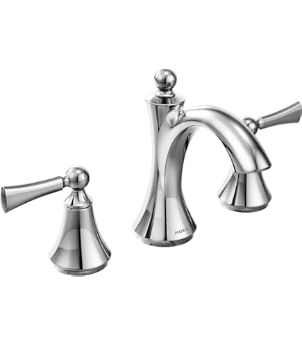 Moen Wynford T657NL Robinet De Baignoire Romain à Deux Poignées Sans Inverseur En Nickel Poli