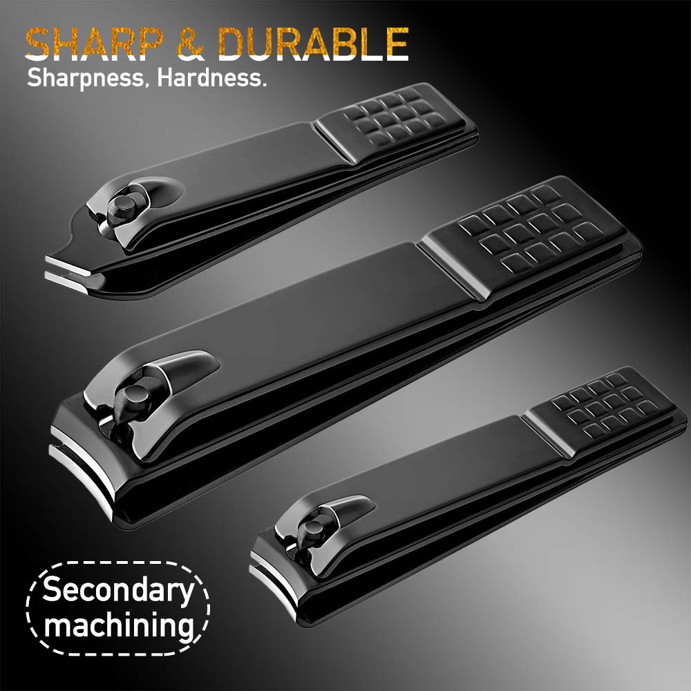 Sugolor Manicure Set, Nail Clippers Pedicure Kit, 18Pcs Stainless Steel Professional Grooming Set for Men and Women (Keep Clean & Healthy) : Beauty