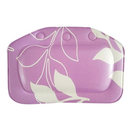 Street27 Home Bathroom Use Neck Spa Support Relax Shower Foam Sponge Soft Bathtub Pillow Bath Headrest Suction Cup Purple