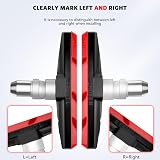 AGPTEK V Brake Pads 70mm 4 Pairs for MTB Shimano Tektro Avid Clarks Sram XLC Red view 4