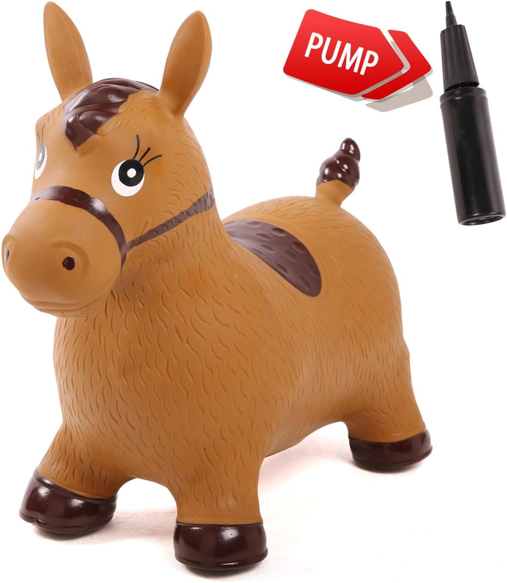 space bouncy orange toy for riding on