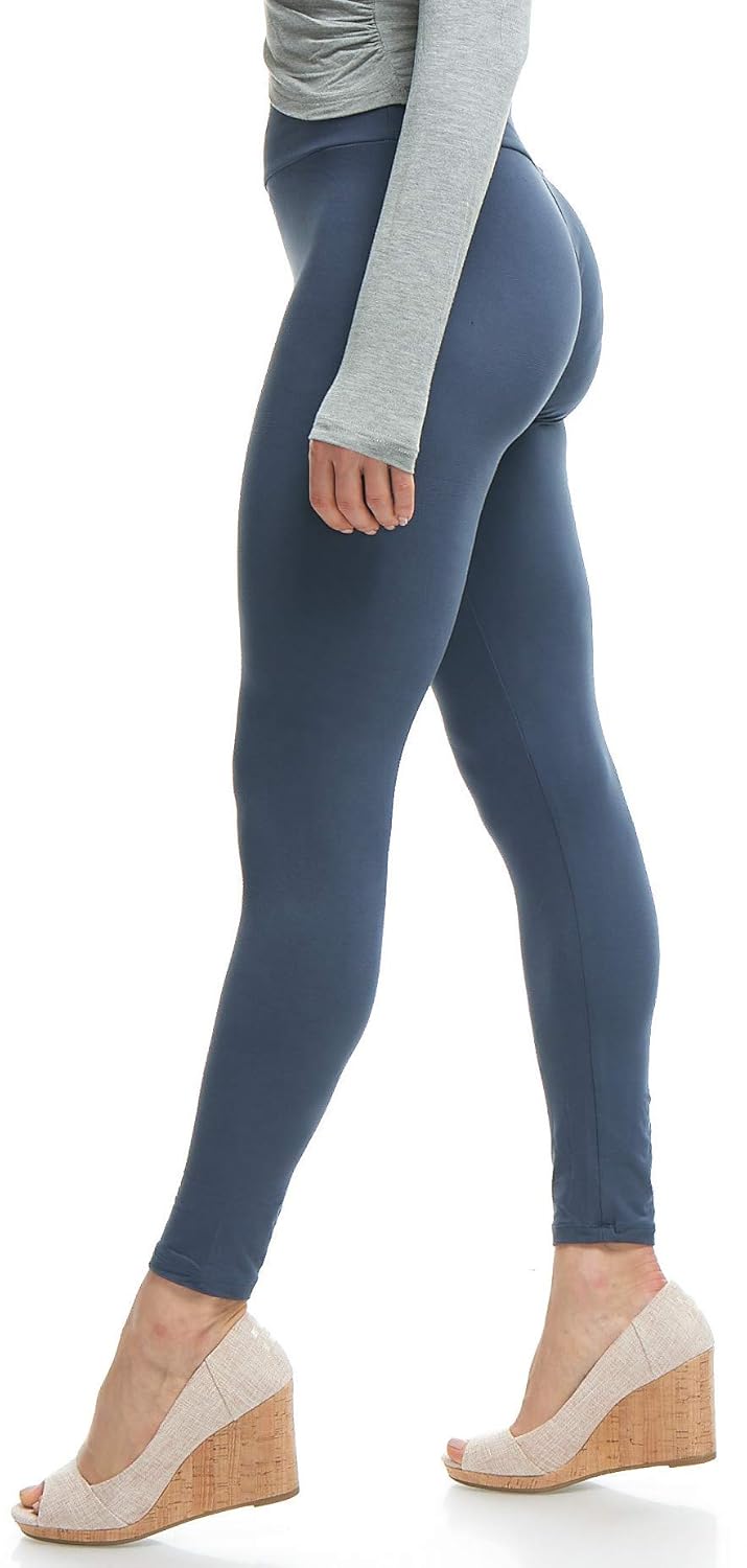 LMB Women’s Extra Soft Leggings with High Yoga Waist Pants 40+ Colors Plus Sizes