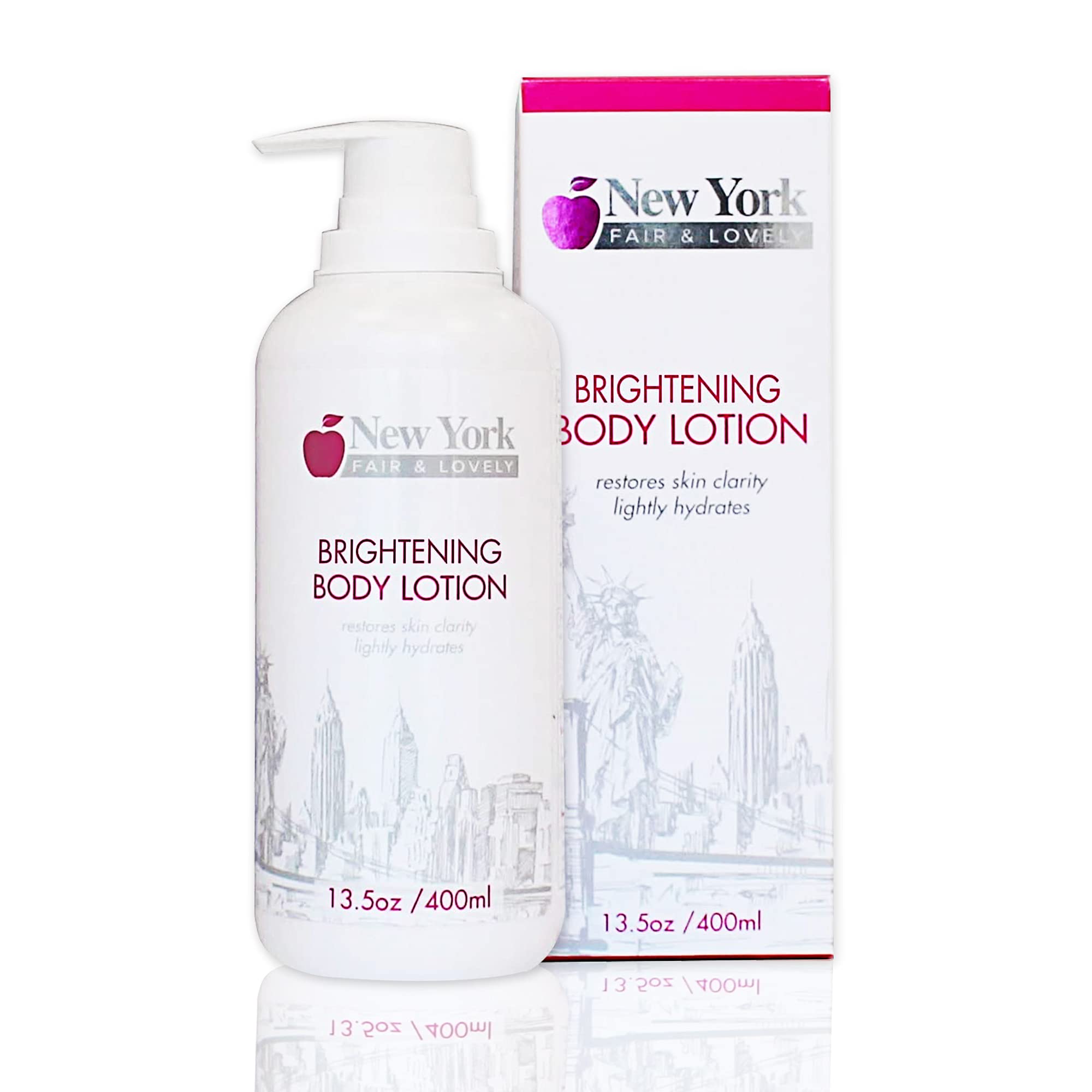 New York, Fair & Lovely, Skin Brightening Body Lotion | 13.5 Fl oz / 400 ml | For Men and Women, Advanced | Apply on Armpit, Knee...