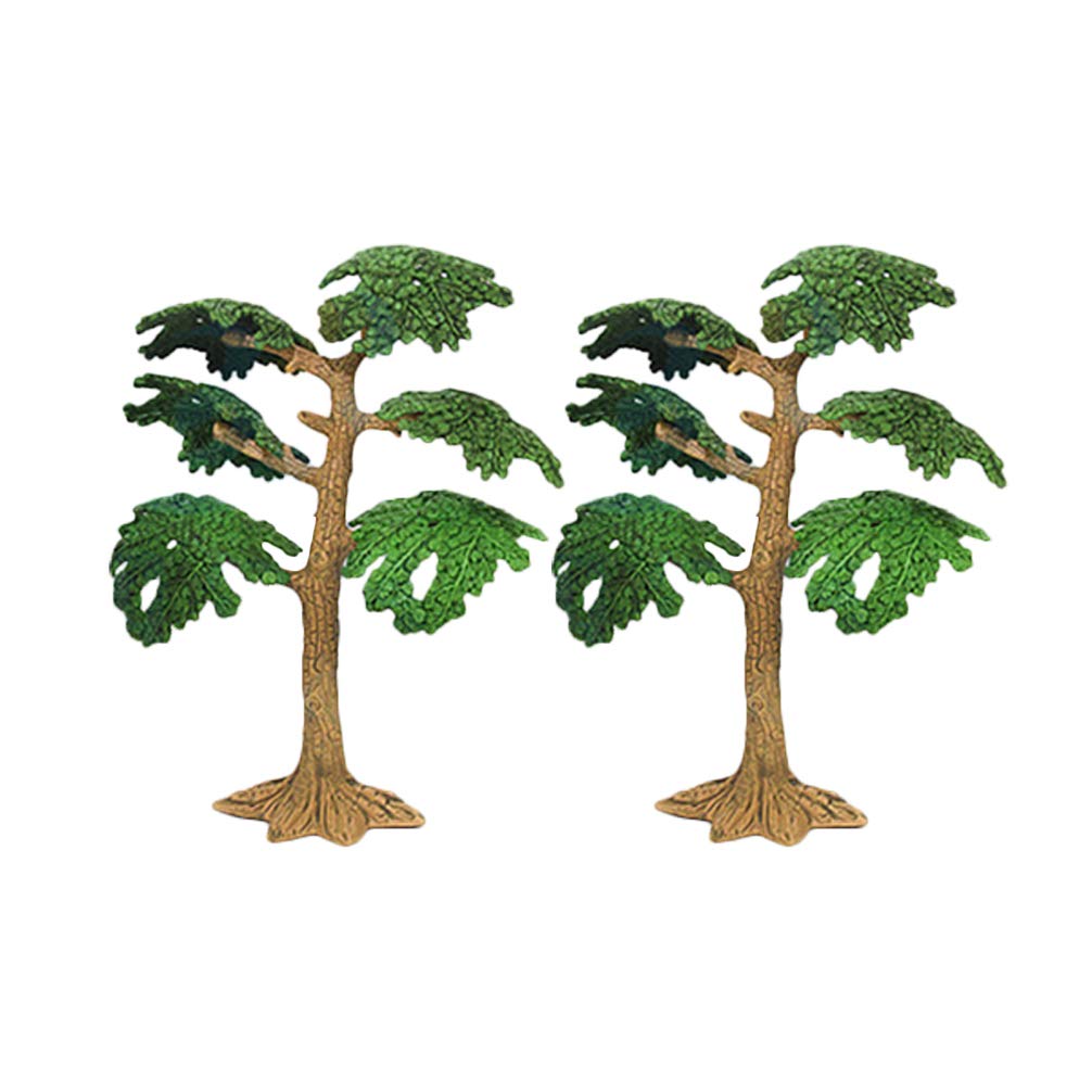 Toyvian Model Trees Cypress Miniature Artificial Tree Fake Plants Train Trees for Sand Table Models Scene Decoration 2PC Size