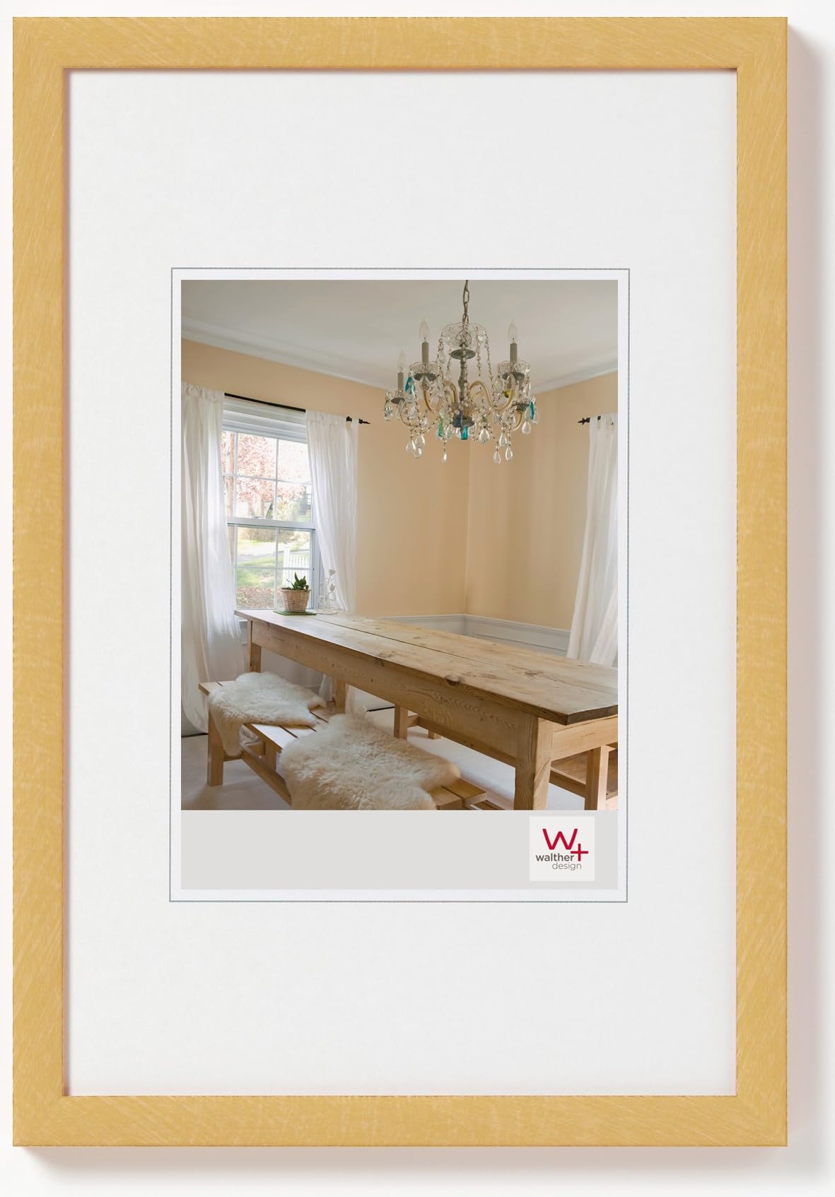 walther design Picture Frame Gold 9 x 13 cm Peppers Wooden Frame BP913G