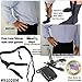 Hold-Ups Stay-Downs Dress Shirt Stays Stirrup Style with USA Patented No-Slip Metal Clips Black