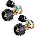 GasSaf Propane Tank Gauge Propane Level Indicator 5lb-40lb Propane Tanks Gas Pressure Meter for RV Camper, BBQ Gas Grill, Fire Pit and More