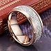 THREE KEYS JEWELRY 4mm 6mm 8mm Tungsten Wedding Ring Imitated Meteorite Rose Gold Brushed/Polished Band