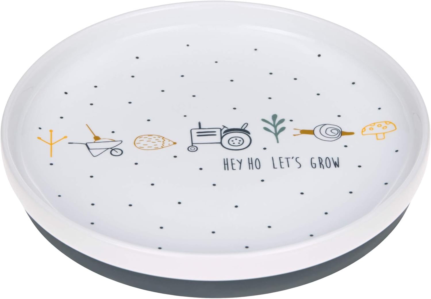 LÄSSIG Tableware set porcelain children's tableware set plate bowl cup with silicone ring non-slip children's tableware/ Garden Explorer boys - Image 3