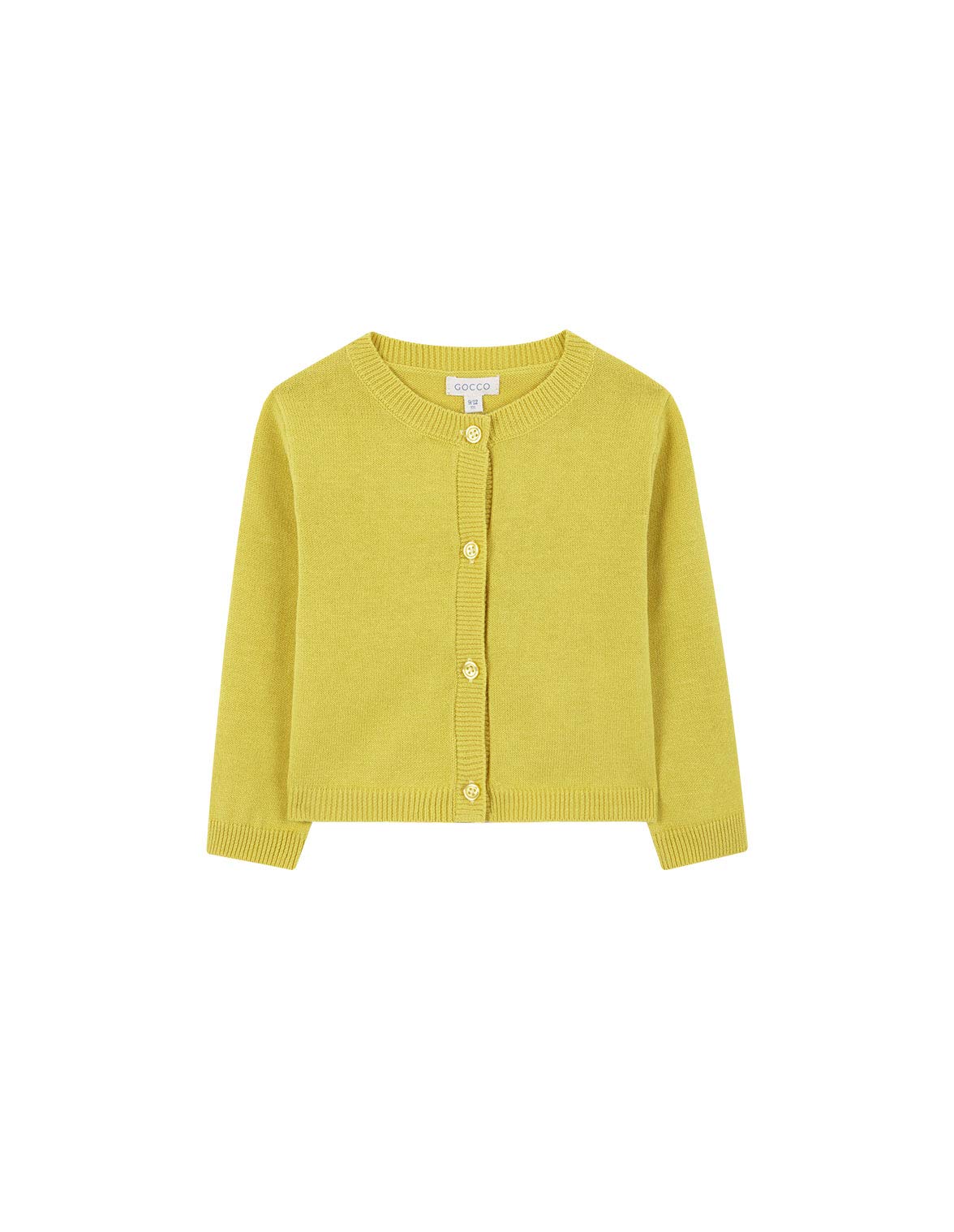Gocco Baby Boys' Chaqueta BÁSICA Cardigan, Yellow (Amarillo YB), 92 cm (Size:18/24)