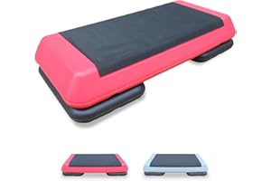 SCULPONG Aerobic Step Platform Height Adjustable Workout Step for Fitness Strength Training with Risers Exercise Platform for Home Gym