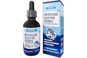 DVEFSL Methylene Blue for Women | Pharmaceutical Grade | 2 oz | Third-Party Tested | Formaldehyde & Alcohol-Free | Methylene Blue 1% Drops| USP Grade Brain Health Dietary Supplement | 60 mL Bottle