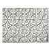 FASÄDE Traditional Style/Pattern 1 Decorative Vinyl Backsplash Panel in Crosshatch Silver (6X6 Inch Sample)