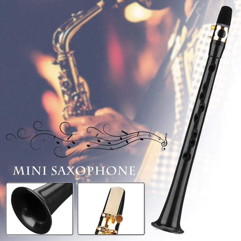 Mini Pocket Saxophone, Portable Sax Alto Saxophone with 4 Reeds, 8