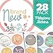 RubyRoo Baby Milestone Stickers - Month Stickers for Girl - 28 Pack - Includes 12 Monthly, 1st Year Milestones & First Holidays - Perfect Baby Shower & Newborn Gift (Floral)