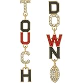 Madison Tyler Football Dangle Earrings for Women | TOUCHDOWN Drop Earrings | Sports Lover Post Earrings | Mom | Team Gifts for Women Jewelry