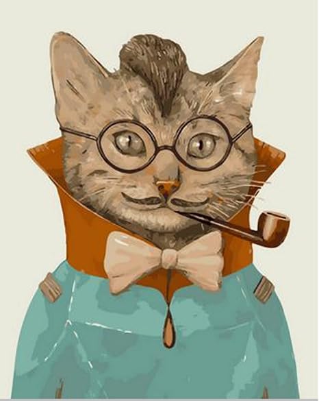 Amazon Co Jp デジタルフォトフレーム大人の油絵フレームカラフルなかわいい猫デジタル動物デジタルアクリル壁アートペイント ホーム キッチン