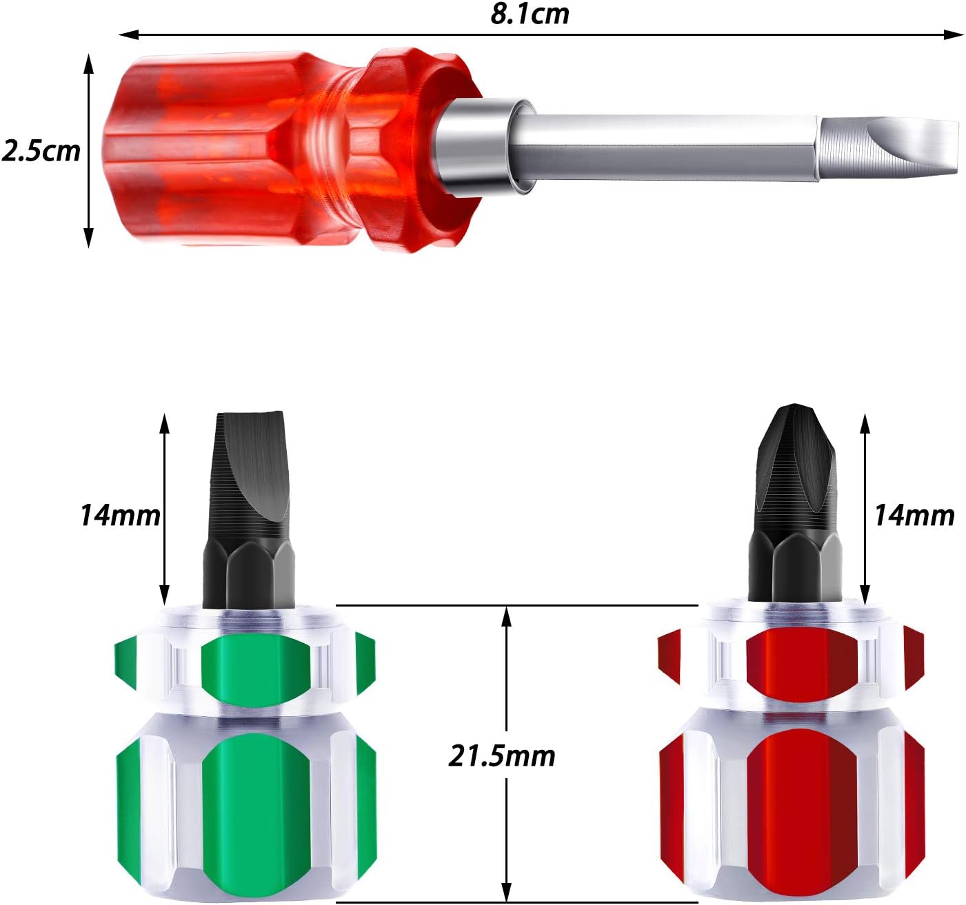 4 Pieces Sewing Machine Screwdrivers Set, Include Mini Short Flat Head