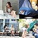 USB Powered Fan with LED Light, Clip Desk Portable Fan with 3 Speed and Rechargeable Battery,Super Quite Operation and Powerful Airflow for Baby Stroller,Home,Camping,6 Inch,Pink
