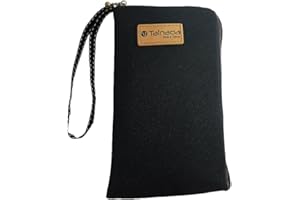 Tainada Women Universal Phone Wristlet Wallet Pouch, Dual Slots Zipper Purse Carry Case Bag for iPhone 16/15/14, 16/15/14 Pro Max, 16/15/14 Plus; Samsung S24+, S23, A54; Google Pixel 8 (Black)