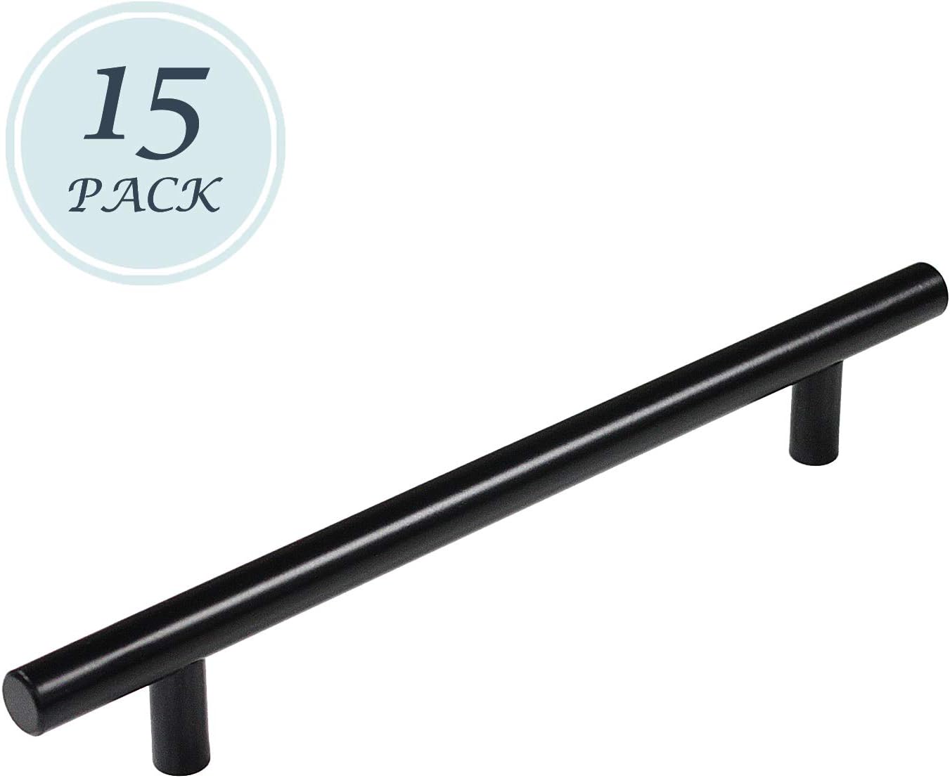 Flat Black Kitchen Cupboard Door Handles Stainless Steel Drawer