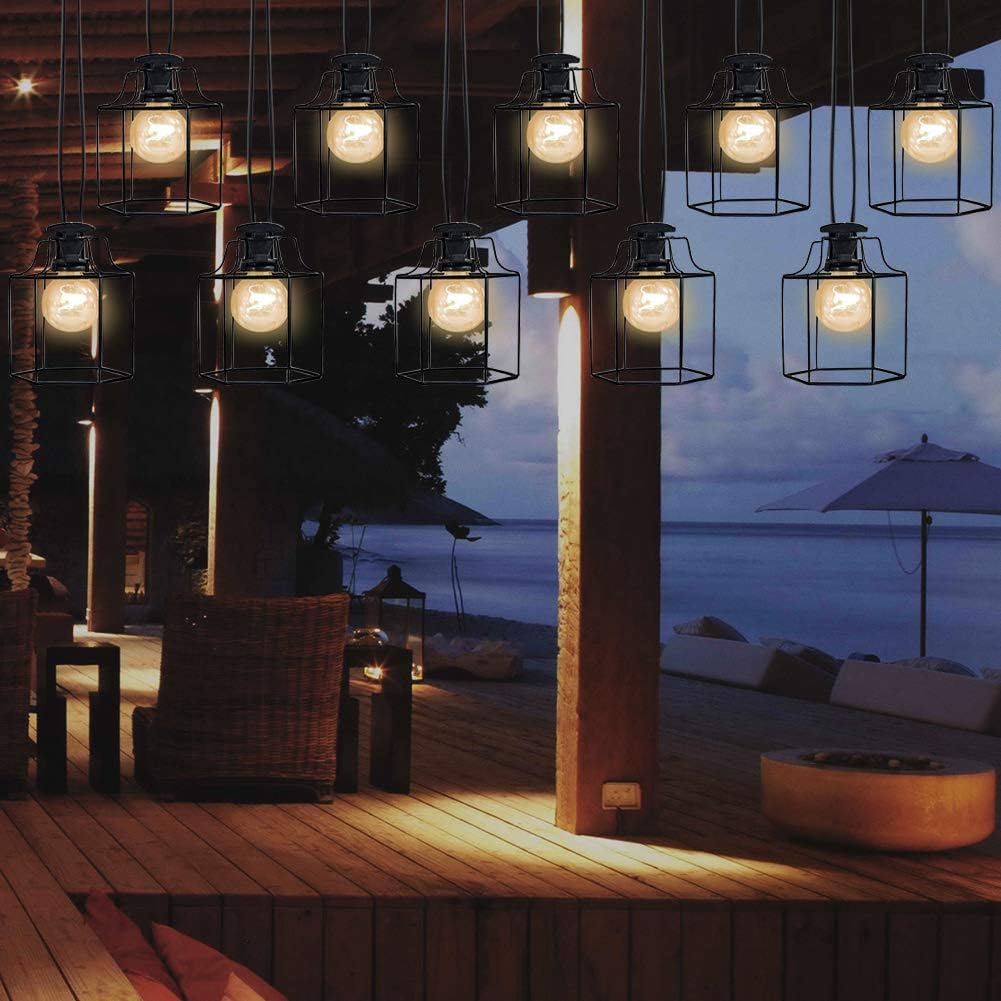 dining room string lights