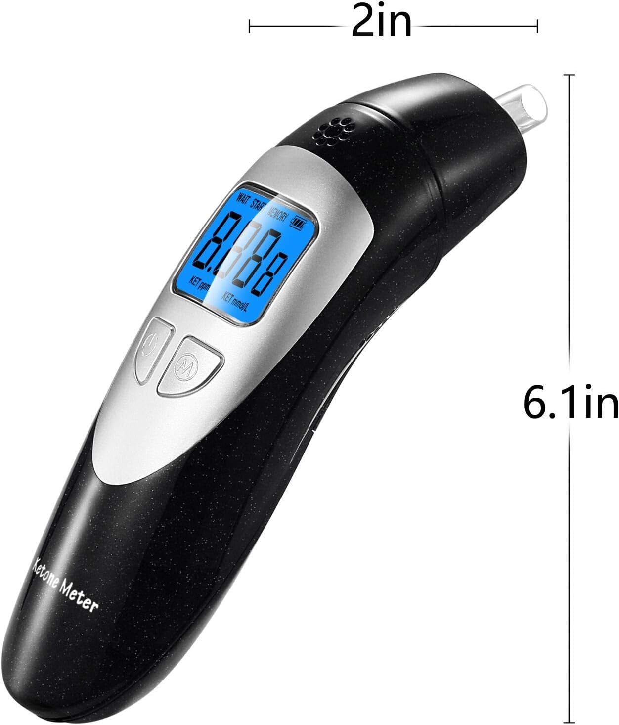 Ketone Breath Analyzer, Ketone Breath Meter Portable Digital Ketone Breath Test Tracing Ketosis Status: Health & Personal Care