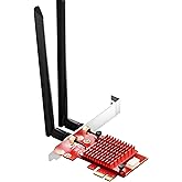 BZIZU WiFi 6E PCIe Card | Intel AX210 Chip | 5400Mbps Tri-Band 2.4GHz/5GHz/6GHz | Bluetooth 5.3 | Low Latency Wireless Adapte