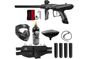 Maddog Tippmann Vantage Semi-Automatic .68 Caliber Silver CO2 Paintball Gun Marker Starter Package - Black