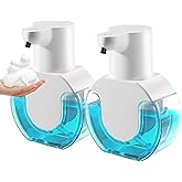 2 Pack Automatic Foaming Soap Dispenser 14.2oz/420ML Touchless Automatic Foaming Soap Dispenser,Rechargeabled Wall Mounted Smart Pump for Bathroom Kitchen