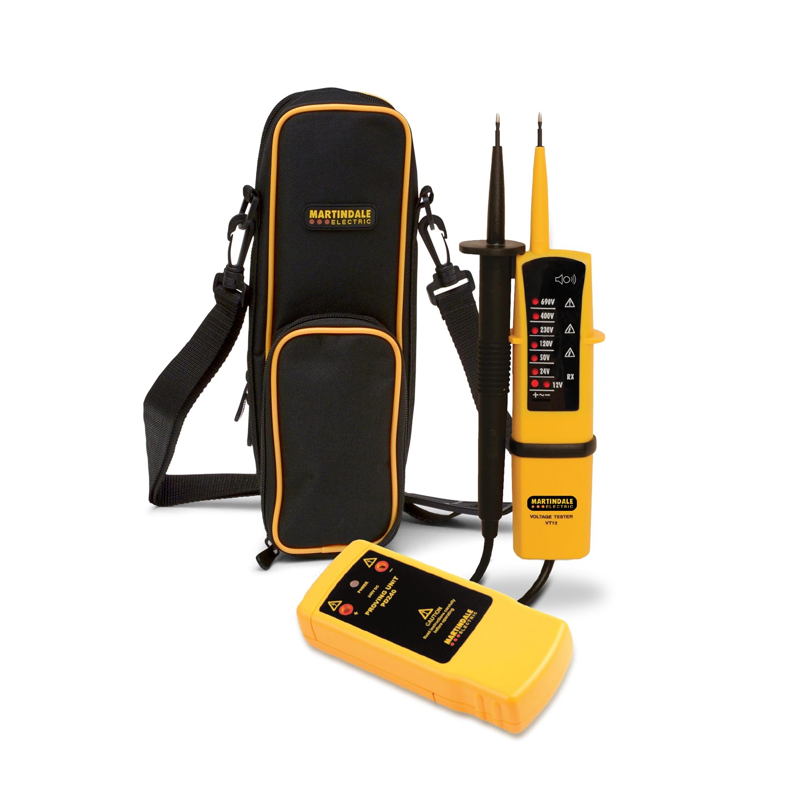 Martindale VT12PD240 Voltage Tester and Proving Unit Basic Kit, GS38 Compliant, 12–690V AC/DC