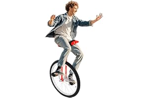 CRYBY Unicycles for Adults, 24Inch Outdoor Unicycle Tire Wheel Cycling Adjustable Height 32'' to 37'', Indoor Balance Bike One Wheel Bike with 2 Pedals, Weight Capacity 440.9lbs