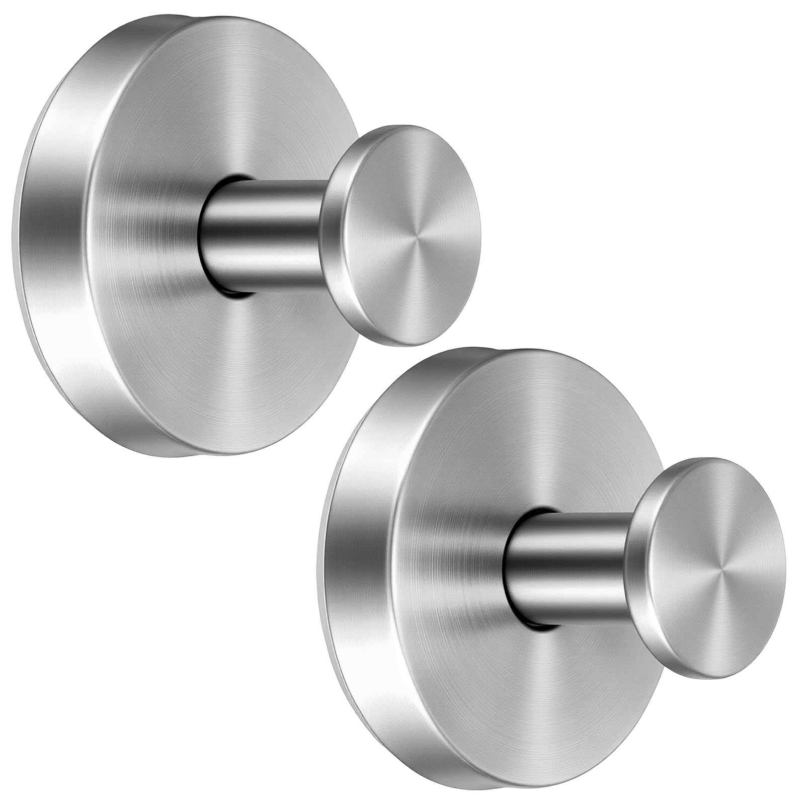 Photo 1 of 2 Pcs Suction Hooks for Shower Wall Silver Removable Metal Towel Holder for Bathrooms Wall No-Drill Heavy Duty Wreath Hangers for Front Doors Adhesive Towel Hooks for Bathroom Kitchen Windows Mirrors