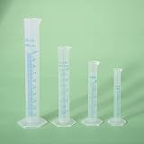 Euvoym 4pc Graduated Cylinder Set 10-100ml PP Plastic Lab Measuring Beakers view 2