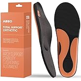 ABEO Total Support Metatarsal Insoles for Men | Metatarsalgia Insoles | Metatarsal Orthotics for Men | Orthotic Inserts for Men | Arch Support Inserts Men | Black 10 Medium