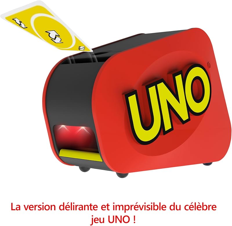 UNO Extrême Jeu de Cartes avec Lanceur, 7+ Ans, 2-10 Joueurs