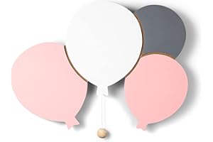 Lumipets Lighted Balloons, Nursery Night Light, Wall Mounted Lighted, Battery Operated Cloud Light Sign–Lightweight Kids Night Light for Babies, Toddlers, Kids - 17.7 x 11.2 x 1.5-in