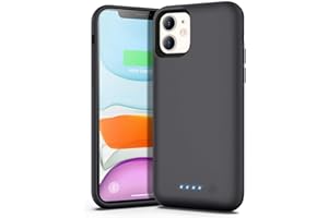 Ekrist Battery Case for iPhone 11, 6800mAh Portable Protective Charger Case Rechargeable Extended Battery Pack Charging Case Compatible with iPhone 11 (6.1 inch) (Black)