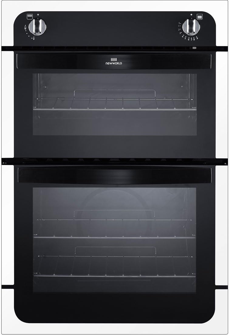 New World NW901G Built In Double Gas Oven in White grill conventional